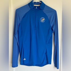 Adidas Kansas Jayhawks Quarter Zip Gym/Running Jacket Size Small